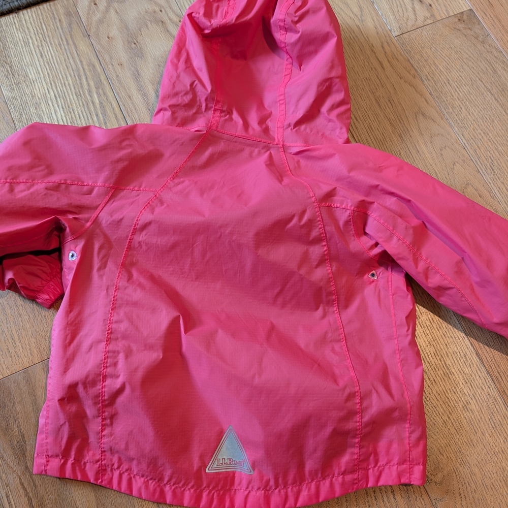 L.L. Bean Pink Raincoat Lightweight Hooded